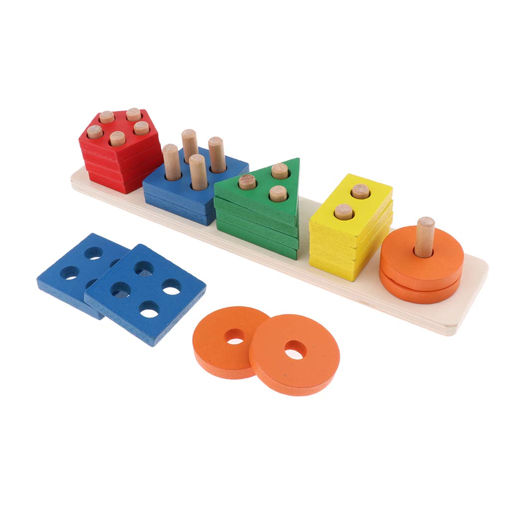 知育玩具　まとめ売り Amazon | 積み木 木製ゲーム キッズ 形の分類 知育玩具 | 積み木