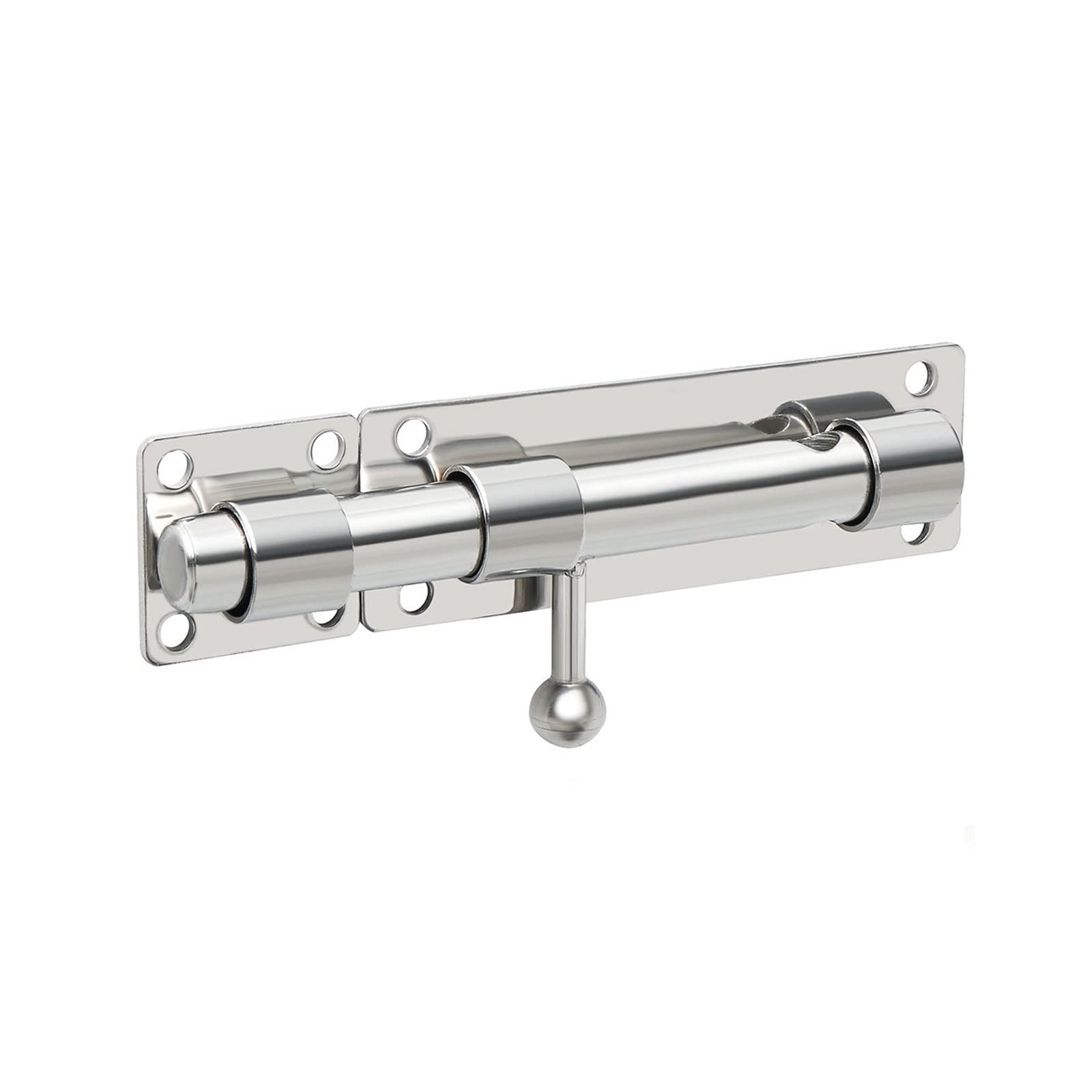 SFJSFIMQ Door Locks and Latches Sliding Bolt Latch Security Door Lock with Padlock Hole, Stainless Steel Chrome Plated(10 inch)