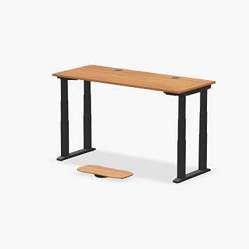 Uplift Bamboo 72 x 30 inch Electric Standing Desk V3 Black 4-Leg Adjustable Stand Up Desk, Advanced Keypad, Wire Grommets, Wire Management Tray, Bamboo Rocker-X Board