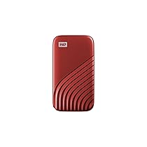 WD My Passport SSD, 1TB SSD Esterno, SSD portatile con tecnologia NVMe, USB-C, con velocità di lettura fino a 1050 MB, s, 1000 MBs in scrittura, funziona con PC, Xbox e Playstation, Rosso
