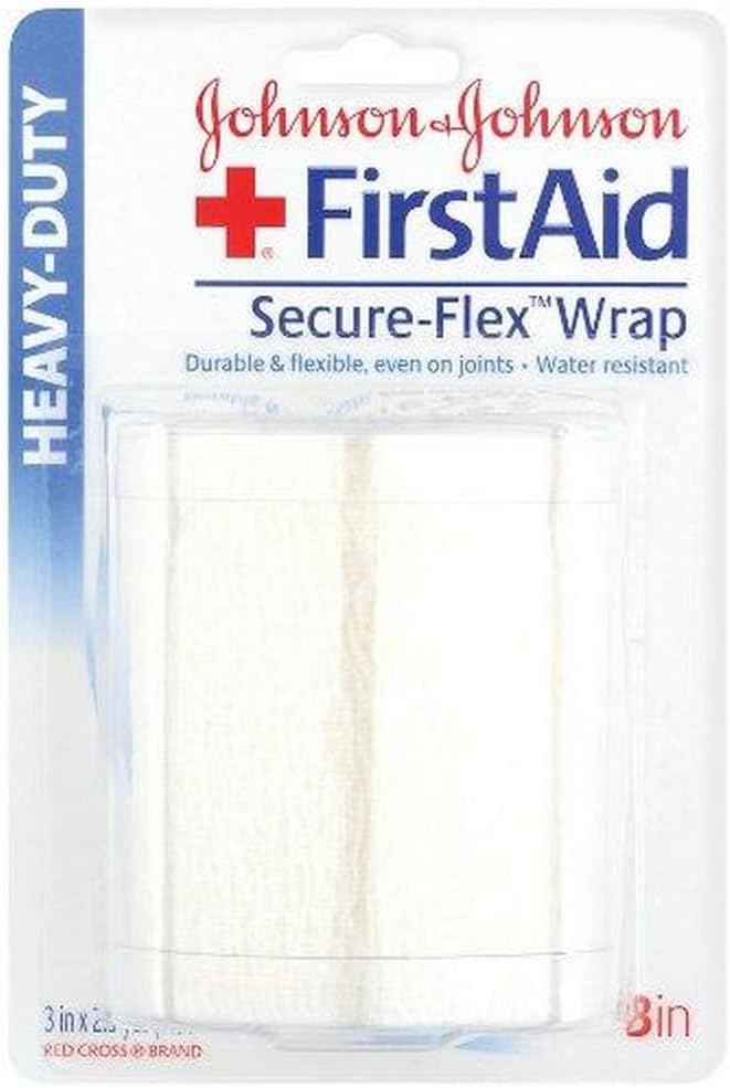 Johnson and Johnson Red Cross Secure-Flex Wrap 3 Inch X 2.5 Yards 1-Count (Pack of 4)