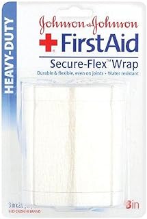 Johnson and Johnson Red Cross Secure-Flex Wrap 3 Inch X 2.5 Yards 1-Count (Pack of 4)