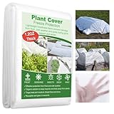 SPORTYOUTH 10ftx50ft Plant Covers Freeze Protection 1.2oz, Large Frost Blankets Cloth Floating Row Cover Garden Winterize Fabric for Outdoor Plants Vegetables Winter Cold Snow Pests Protection