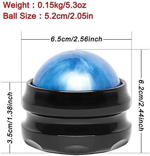 Wovte Massage Ball, Lacrosse Balls, Self Massage Tool For Sore Muscles, Shoulders, Neck, Back, Foot, Body, Deep Tissue, Trigger Point, Muscle Knots, Yoga And Myofascial Release (Blue) #TOP1