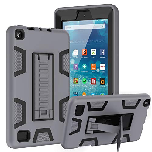 TOPSKY Case Compatible with All-New Amazon Kindle Fire 7 Tablet(9th/7th Generation,2019/2017 Release),Shockproof Rugged
