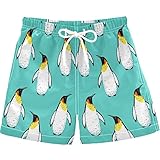 visesunny Boys Swim Trunks Swim Shorts Penguin Animal Little Boys Bathing Suit Swimsuit Boy Swimwear