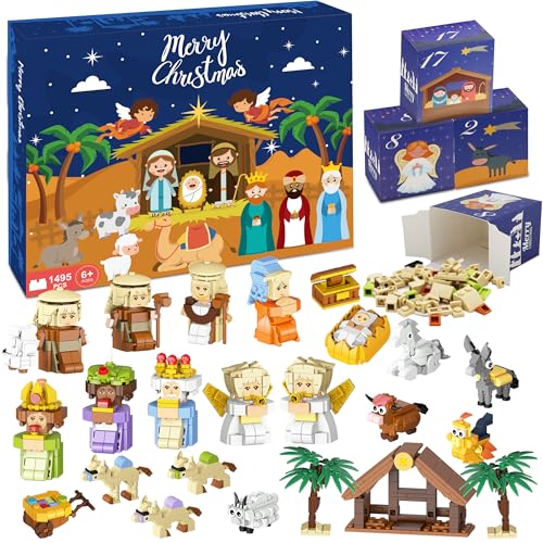 Krippe Adventskalender 2025, 24 Tage Adventskalender Bausteine...
