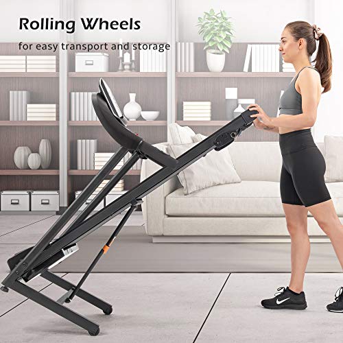 Image of Electric Motorized Treadmill with Audio Speakers, Max. 10 MPH and Incline for Home Gym