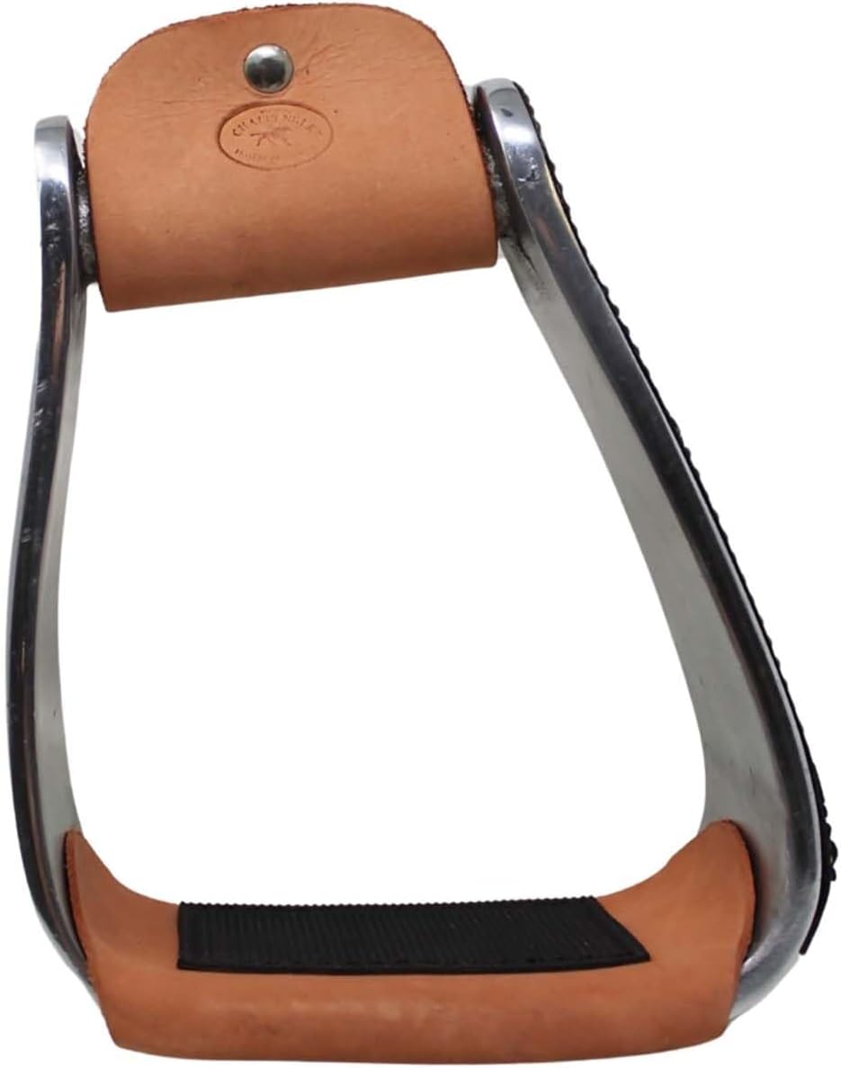 Horse Western 5" Wide Rodeo Engraved Aluminum Angled Show Stirrups 51260