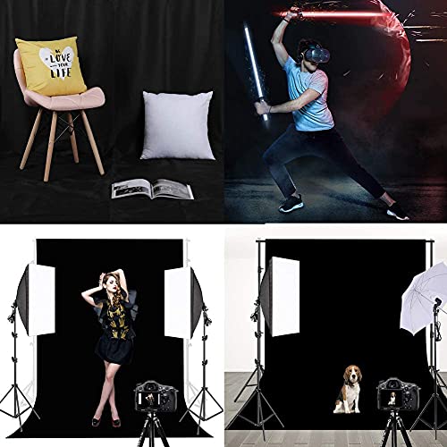 Boltove-6FTX9FT-Black-Backdrop-Background-Rod-Pocket-for-Photography-BackdropPhotoshoot-BackgroundVideo-Production-Home-DecorationWeddings-Newborns-Product-Photography-Screen-Video-Curtain