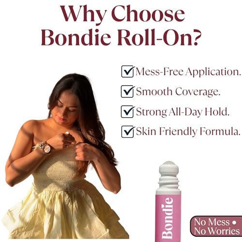 Image of Bondie Liquid Body Adhesive for Clothes Fashion Tape Alternative for Low-cut Styles, Strapless Dresses and Work Blouses-Clothing Glue That Holds All Day Sweat and Dance Proof, Fast Drying-A10