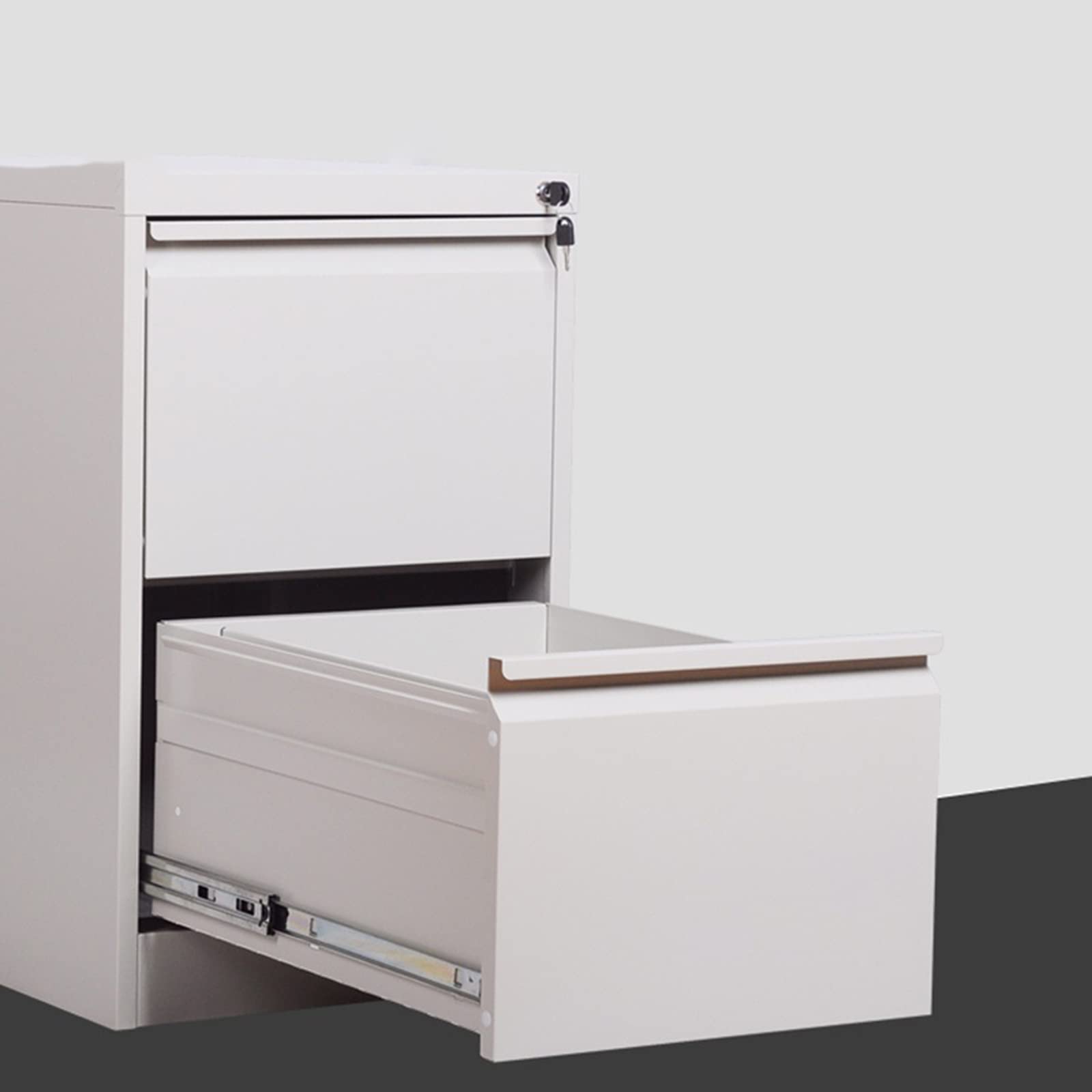 Elegante archivador de metal de 4 cajones, elegante solución de almacenamiento para archivos y suministros de oficina y hogar, diseño minimalista moderno y ahorra espacio