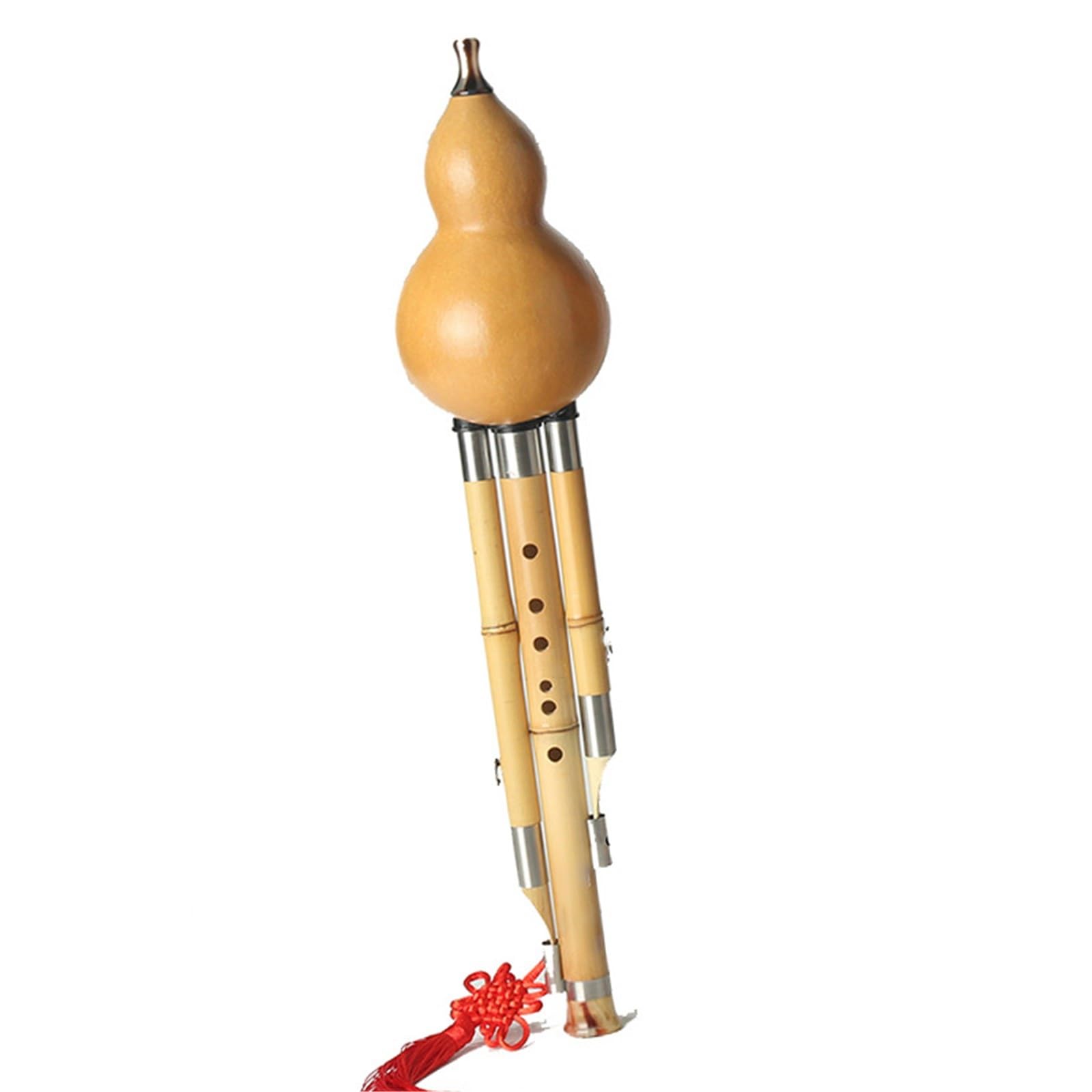 Hulusi professionnel Instrument Hulusi en bambou doré pour débutants et professionnels(Type 2)