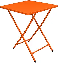 Mesa Dobrável De Bar Restaurante Cozinha Aço Ferro (Laranja)