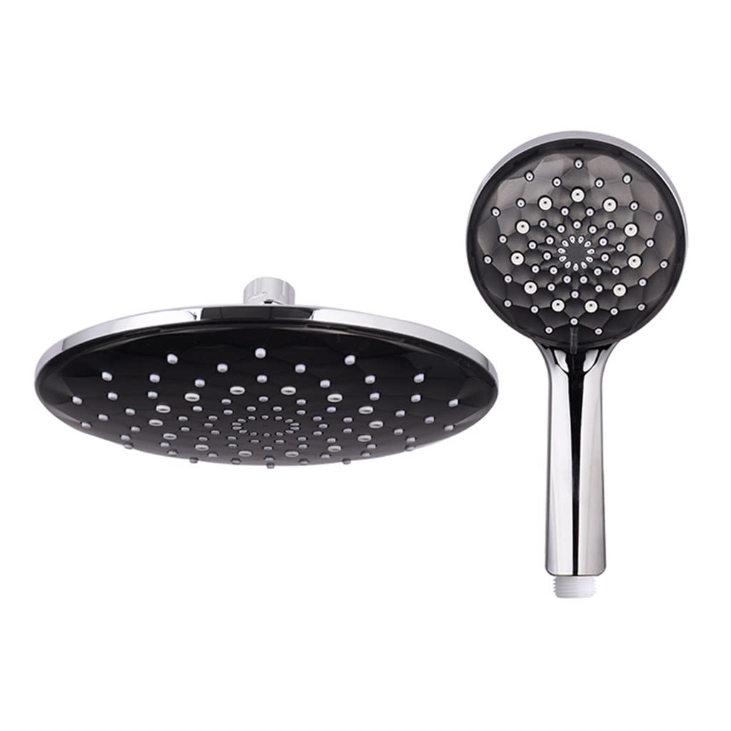 Shower Head Black Waterfall Bath Ceiling Top High Pressure Micro Bubble Hydromassage for Bathroom Accessory (D 1PS)