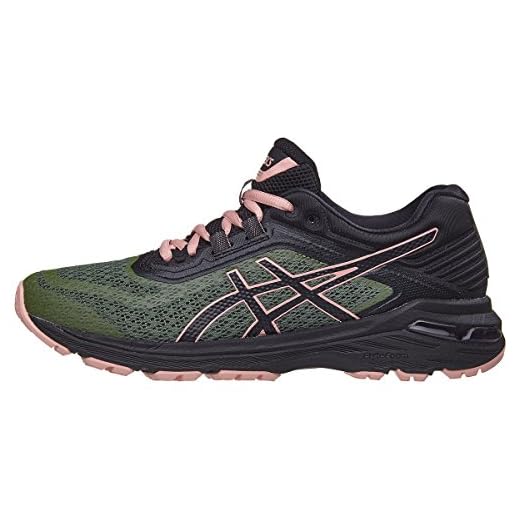 ASICS Women's GT-2000 6 Trail Running Shoes, 6.5, Four Leaf Clover/Black/Coral C