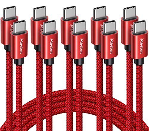 Image of CLEEFUN USB C to USB C Cable 3ft, 5-Pack C to C Cable Fast Charging 60W | Type C Charger for iPhone 17 16 15 Pro Max /Plus, Samsung Galaxy S26 S25 S24 Ultra, iPad /MacBook USBC to USBC Cord
