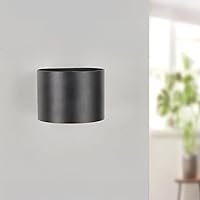 M Ledme - Applique LED Round nera da 12W, IP54