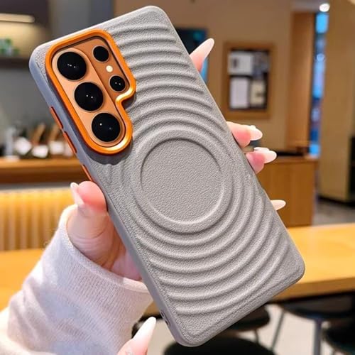 Samsung�p Galaxy S26 Ultra S25 Edge S24 Ultra�p�����E�H�[�^�[���b�v�����U�[�p�^�[���}�O�l�b�g�P�[�X�A�I�����W�����Y�t���[���J�o�[�A�O���[�AGalaxy S24 Plus�p