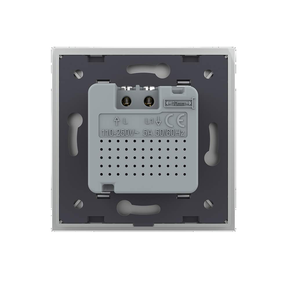 LIVOLO Sensor de movimiento con sensor táctil marco de cristal VL-C7-01RG-15 gris automático sensor temporizador