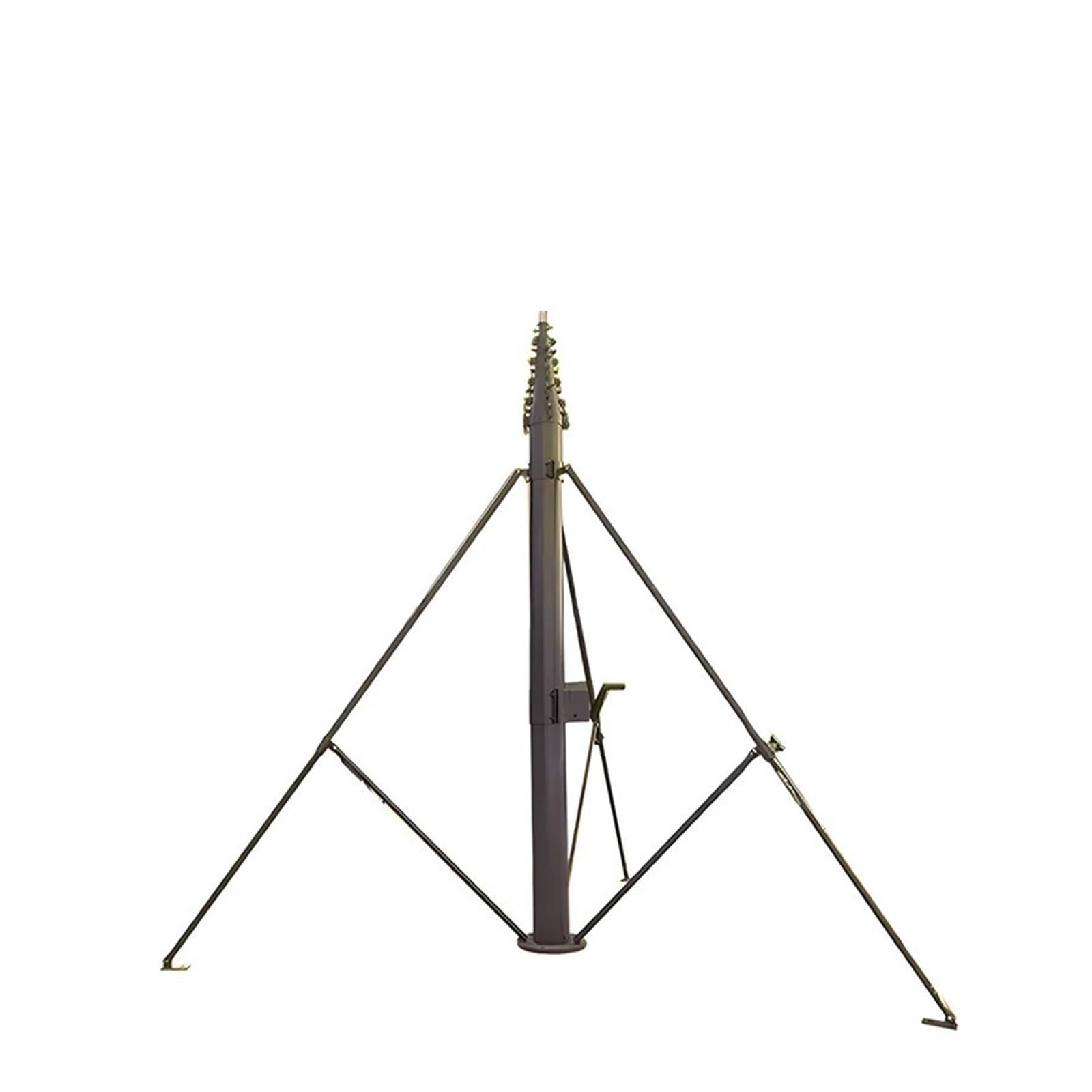 10M Electric & Manual Hand Crank Telescopic Mast, Aluminum Alloy, for Antenna Camera Lighting Communication Equipment Surveillance Broadcasting(Hand Winch)