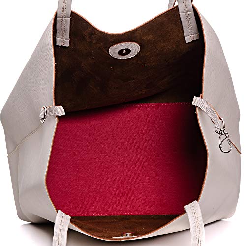 Bolsa Feminina Dhaffy Marrom, Saco, Acompanha Necessarie. cor:marrom;tamanho:G