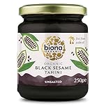Biona Organic Black Tahini 250g, Pack of 6 - From 100% Organic Black Sesame Seeds - Rich & Earthy Flavour - Unsalted - Suitable for Vegans - For Hummus, Dressings and Baking