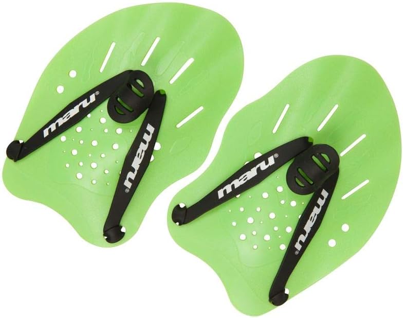 MARU Hand Paddles for Swimming Training – One-Size Swimming Paddles for Strength, Technique & Power – Adjustable Straps & Dual Hold Positions – Trusted by Coaches