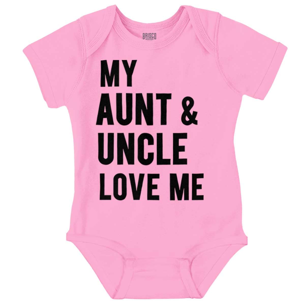 Brisco Brands Auntie Uncle Present Loved Niece Cute Baby Romper Boys or Girls