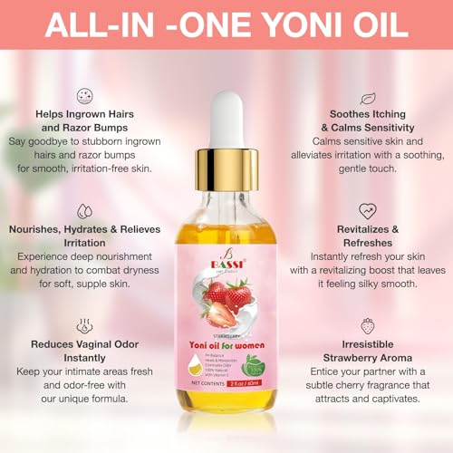 Image of Feminine Wash & Yoni Oil & Yoni Soap Set for Women, Yoni Wash for Vaginal Ph Balance Remove Odor Moisturizing, 5.07 Feminine Wash & 2 Fl.Oz Organic Essential Oil & 3.53oz Feminine Care Soap Strawberry