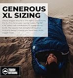 Tough Outdoors Extra Large Sleeping Bag - Adult Sleeping Bag Camping & Backpacking - 3-Season Fall, Spring, Summer Sleeping Bag - Lightweight Waterproof Compact Sleeping Bag w/Compression Sack