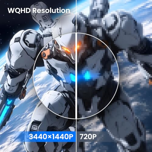 Image of ArcticPro 34inch 200Hz Curved Gaming Monitor, WQHD 3440 * 1440p Computer Monitor, 1ms MPRT, Adaptive sync, 1500R, Ultra Slim, 122% sRGB, Bluelight Filter, HDMI(TMDS)& DP Ports