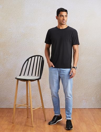 Image of Amazon Brand - Symbol Men Cotton Rich Stretchable Jeans | Casual Denim Carrot Fit