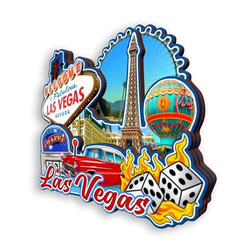 Imán decorativo pequeño para refrigerador Las Vegas miniatura 3