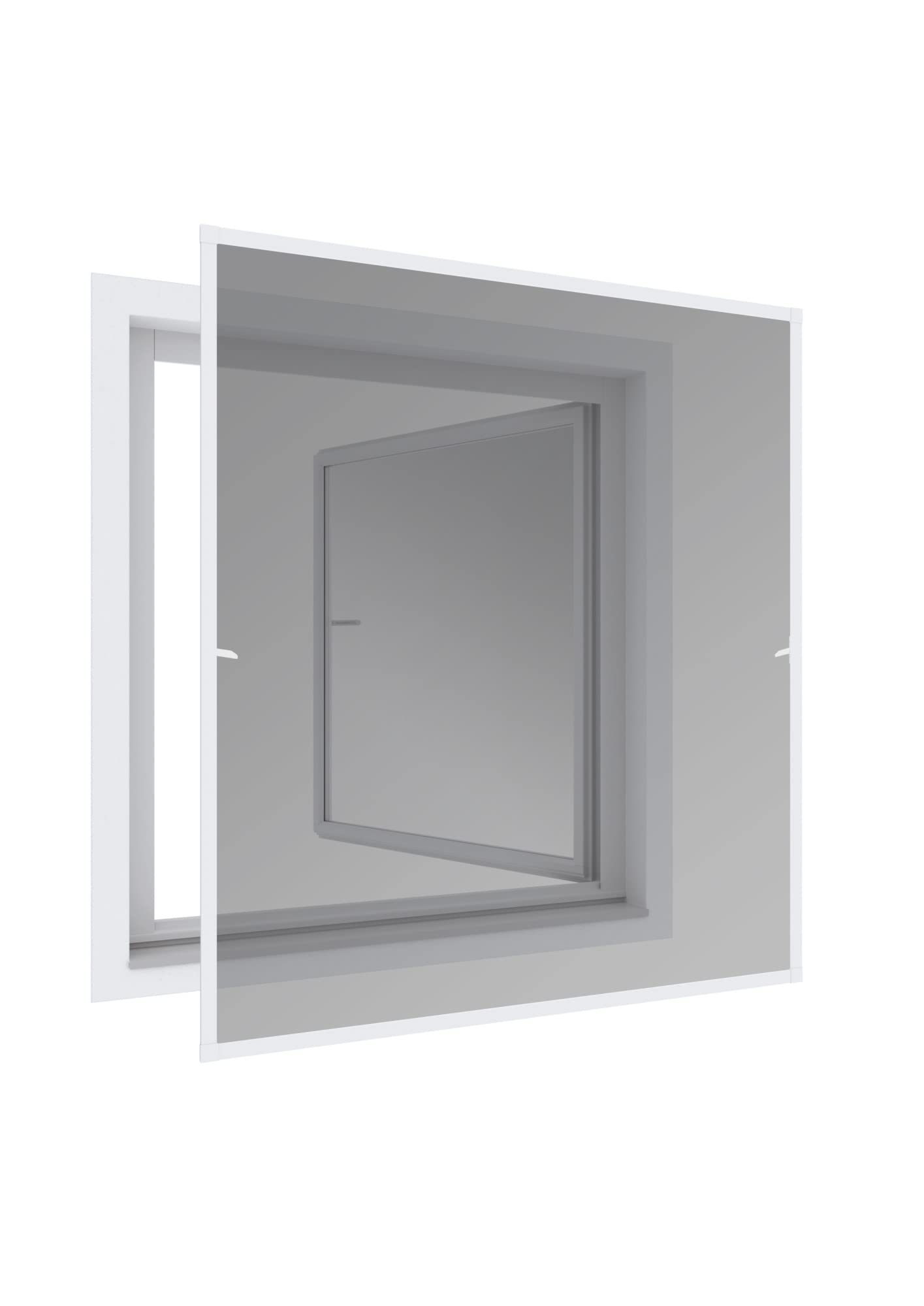 Windhager Mosquitera Marco Tensor Expert, mosquitera Marco de Aluminio para Ventanas 140 x 150 cm, Blanco, 04338