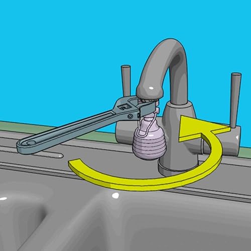 Miniatura 6 de PF WaterWorks PF0547 TouchFLOW - Aireador giratorio de cocina con palanca de pausa (truco), detección de agua, doble rosca (1516-27 macho x 5564-27