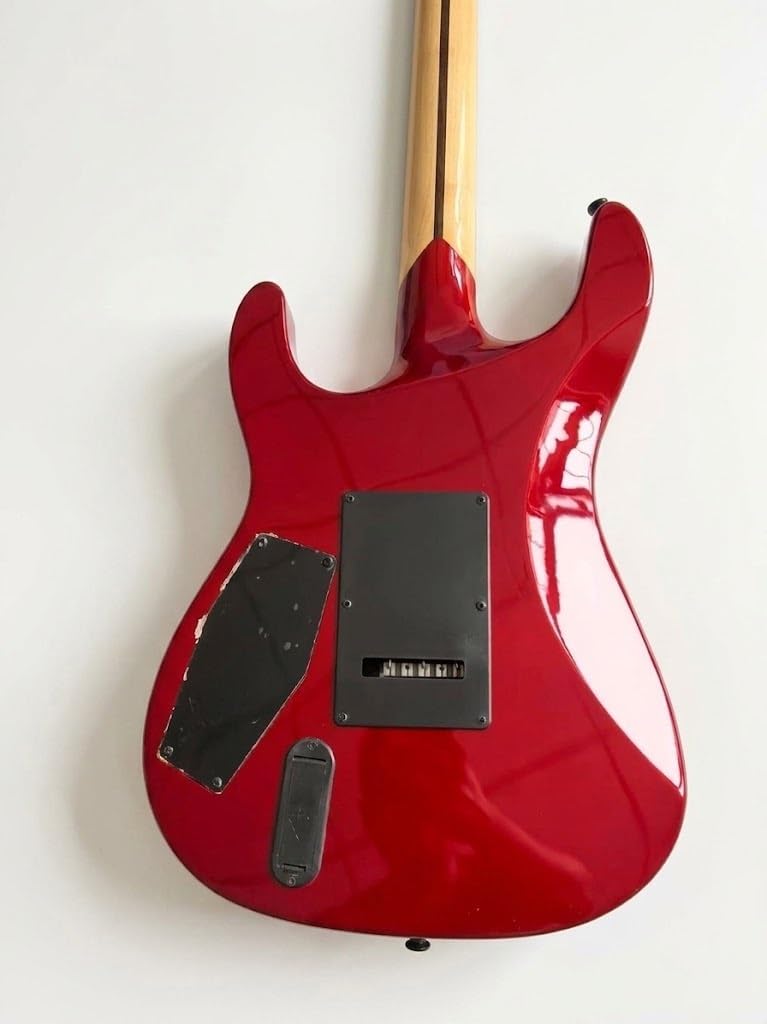 Chitarra elettrica a corpo solido, grafica Red Occult Spirit Board con doppio humbucker e tremolo di bloccaggio, 6 corde a grandezza naturale for heavy metal (Guitarra Eléctrica)