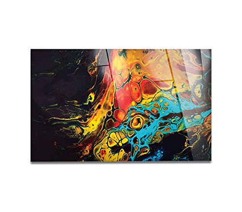 Giallobus - CUADRO SOBRE VIDRIO ACRÍLICO PLEXIGLASS - ABSTRACT DESIGN - SPECTRUM COLOR - 70X100CM