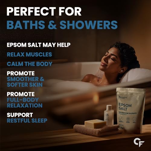 Image of Carbamide Forte Epsom Salt for Foot & Bath 1kg | Magnesium Sulphate Crystals for Relaxing Bath, Foot Soak & Garden Use | Epsom salt for Pain Relief Foot & Muscle Relaxation