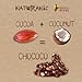 Naturanic Brazilian Dark Chocolate with Crunchy Coconut Chunks - Sugar Free, Keto Friendly, Vegan, All Natural, Organic, Non GMO, Gluten Free - Pack of 2