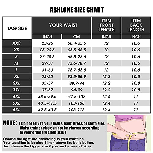 Ashlone Latex Waist Trainer Corset Underbust Sport Cincher Womens Workout Body Shaper Black #TOP5