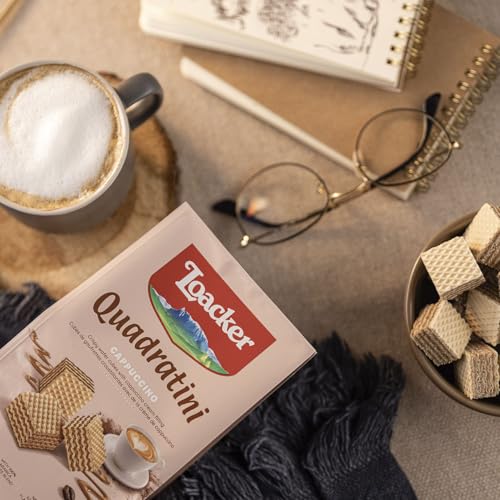 Image of Loacker Quadratini Breakfast Pack: Cappuccino, Espresso & Blueberry-Yogurt