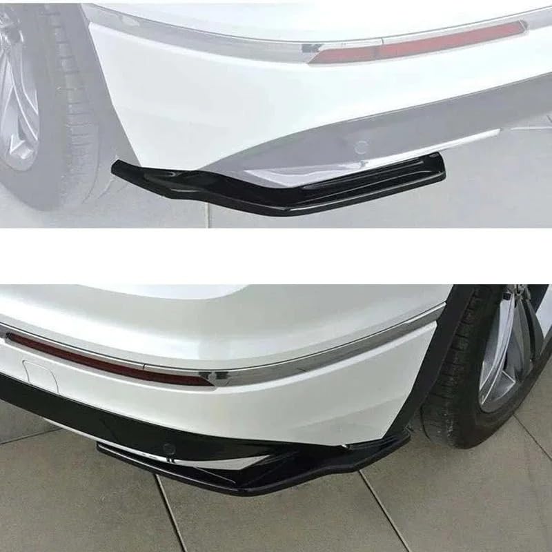 Minigonna Laterale Auto Per VW Per Tiguan Per Line 2017 2018 2019 2 pezzi Auto Gloss Nero Paraurti posteriore Labbro Lato Splitter Alette ABS Plastica