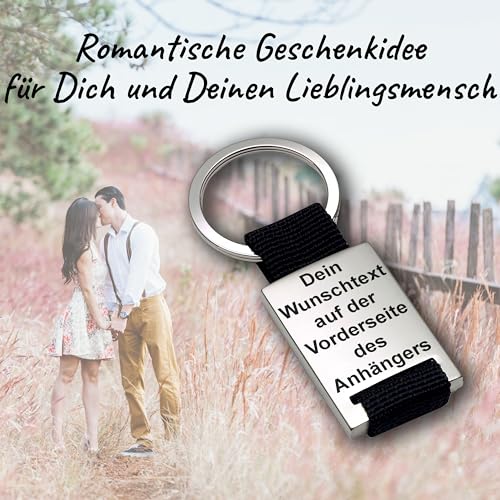Lieblingsmensch Schlüsselanhänger personalisiert mit individueller Gravur | für Valentinstag Muttertag Jahrestag … | Wunschtext | hochwertige Lasergravur