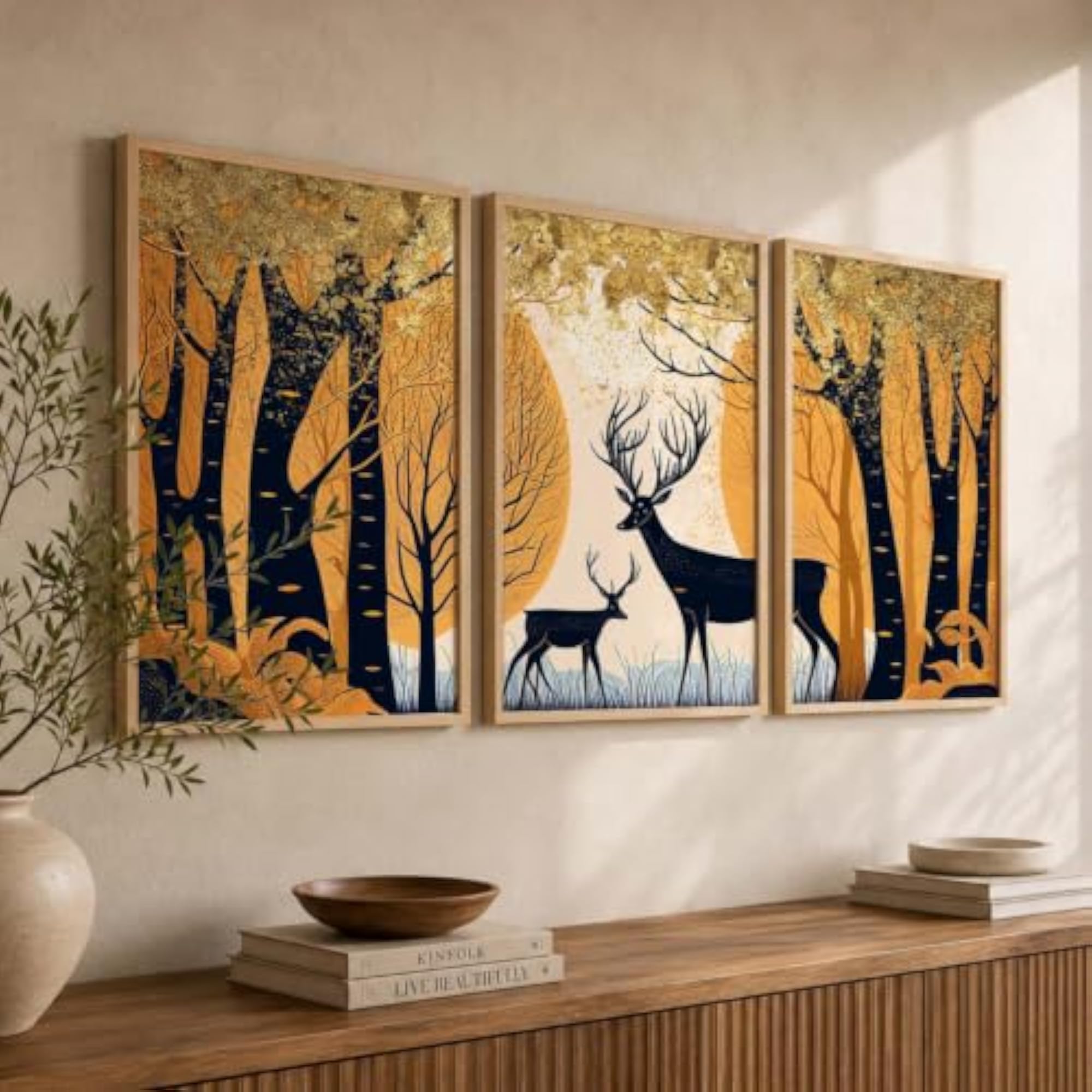 Decorative Modern Wall Art with Frame for Living Room