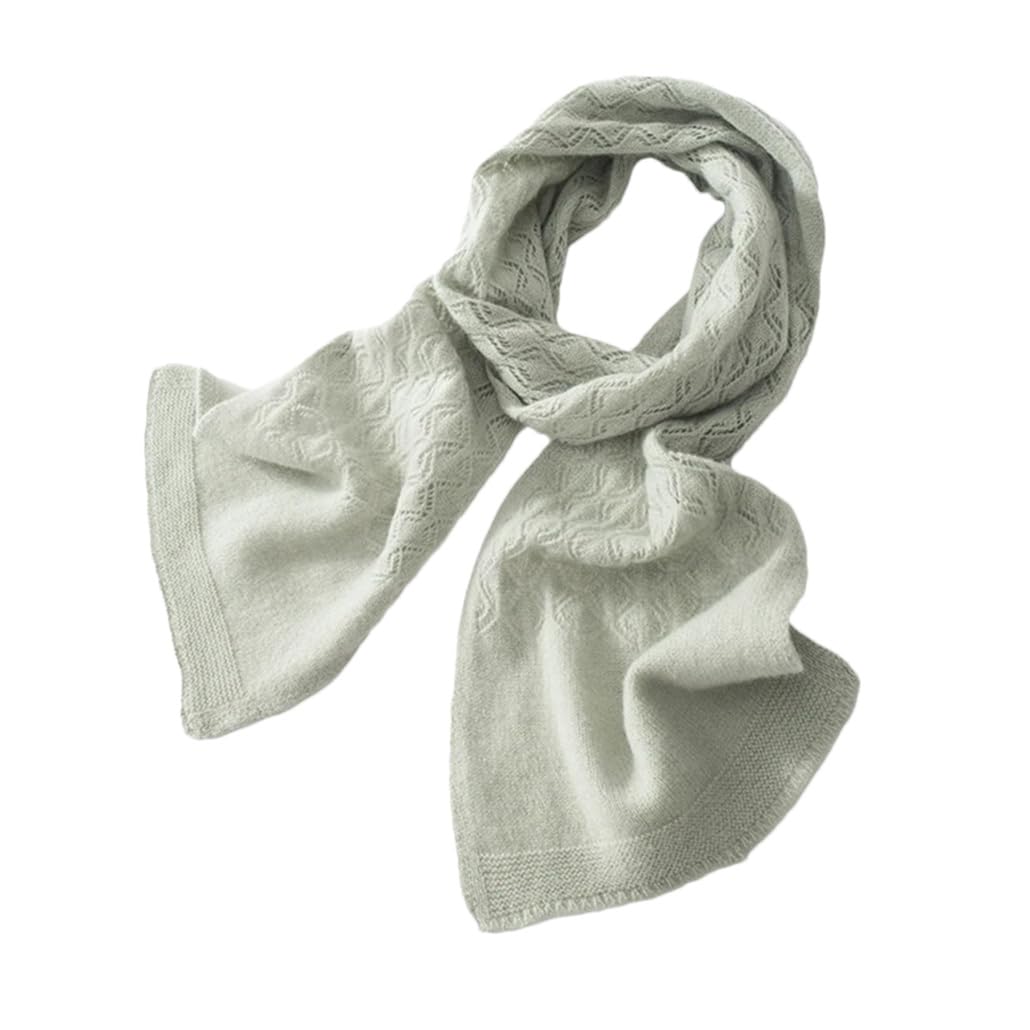 Sciarpa da donna in cashmere, 150 x 20, lavorata a maglia, per autunno e inverno, scialle morbido e caldo