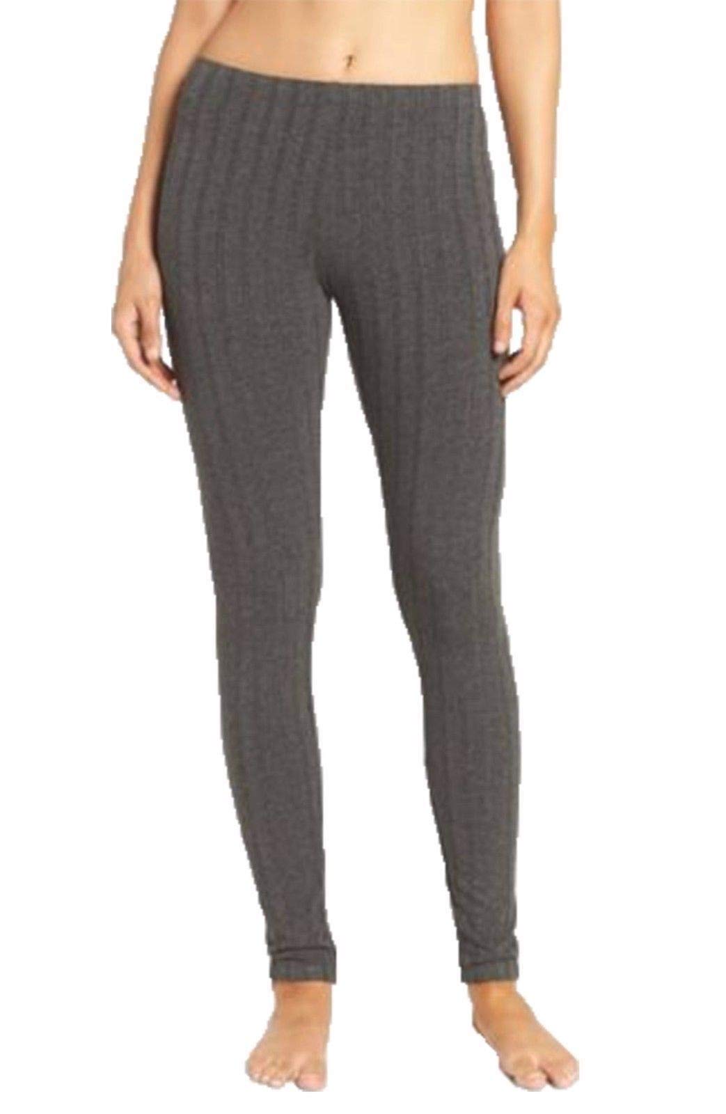 Metluq M0d4 Women's Charcoal New Leggings Ribbed Cable Thick Chunky Knitted Warm Plain Full Legging 8-22 (, Uk 20-22 Xxl)