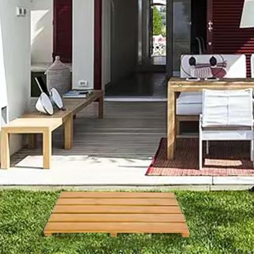 Alfombrilla de ducha de bambú antideslizante impermeable – Alfombrilla de baño de madera natural para baño, cocina, dormitorio, bañera, inodoro y uso de mascotas