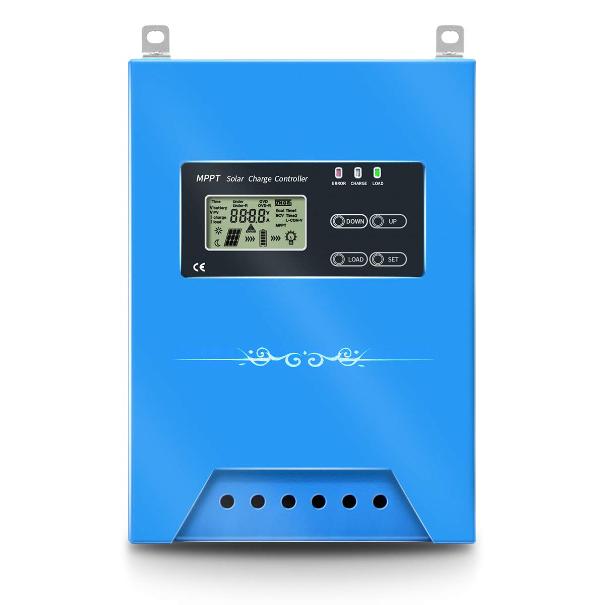 iSunergy 60A MPPT Solar Charge Controller 12V/24V Auto Working Buck Solar Panel Battery Regulator Maintainer with LCD Display for Solar Panel Battery Overload Protection