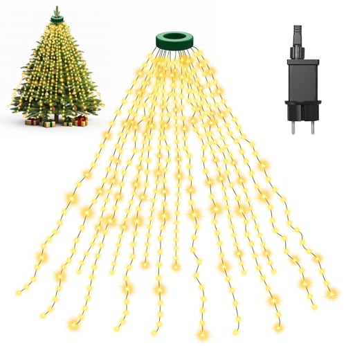 Gcstnn Lichterkette Weihnachtsbaum, 2M 400er LED Christbaumbeleuchtung...